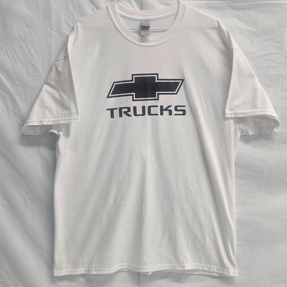 Chevy Trucks T-Shirt White XL Chevrolet Bowtie Logo Short Sleeve Tee